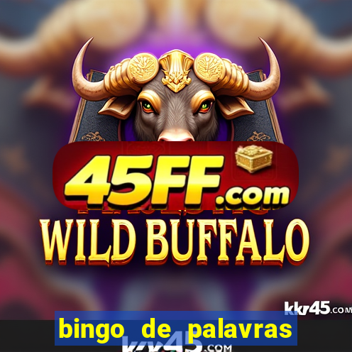 bingo de palavras 3 ano